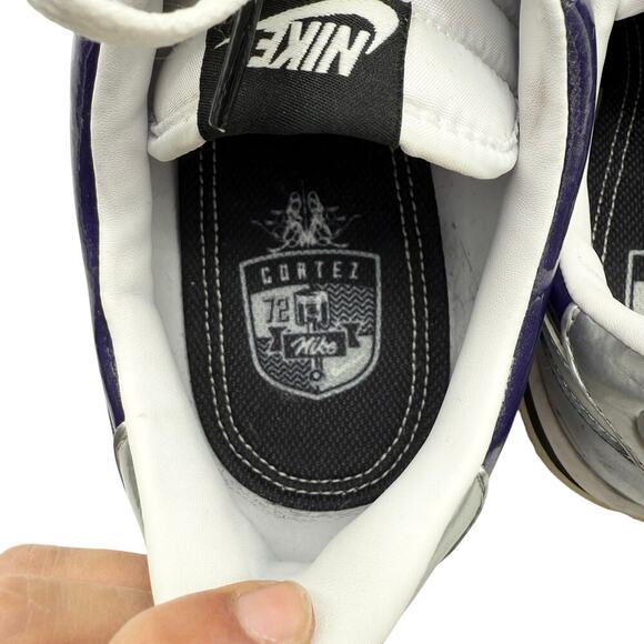 Nike Cortez 72‎ Basic Premium QS Purple White Silver Mens Size 12.5 - Picture 7 of 10